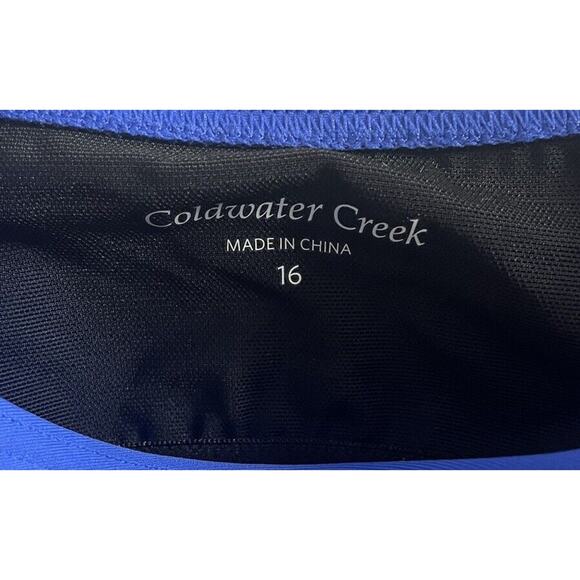 NWT Coldwater Creek SWIM Royal Blue Tank Tankini Top Size 16 Layered Ruffles - Picture 6 of 6